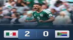 Trận khai mạc 3 thẻ đỏ! Mexico 2-0 Nam Phi, Quiñones và Jiménez lập công