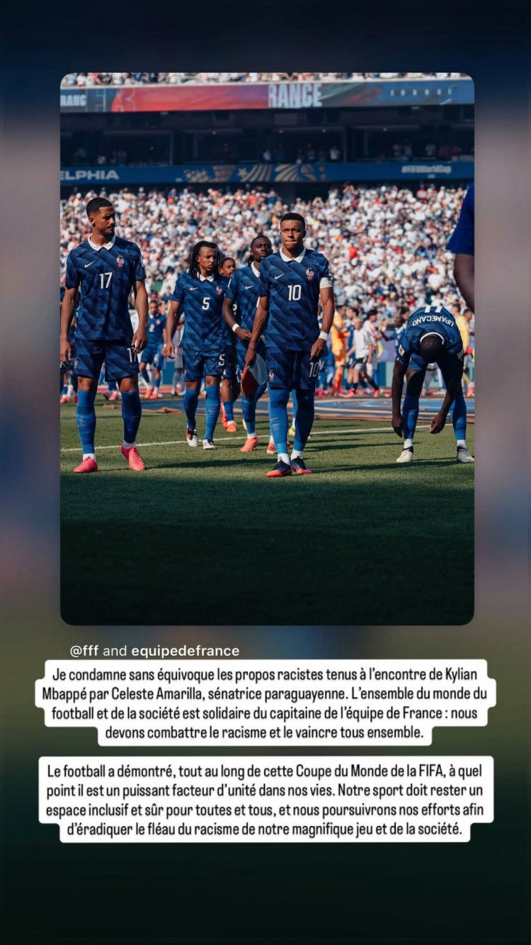 Chủ tịch FIFA Infantino ra tuyên bố lên án những phát ngôn mang tính phân biệt chủng tộc của một nghị sĩ Paraguay nhằm vào Mbappe Chủ tịch FIFA Infantino ra tuyên bố lên án những phát ngôn mang tính phân biệt chủng tộc của một nghị sĩ Paraguay nhằm vào Mbappe