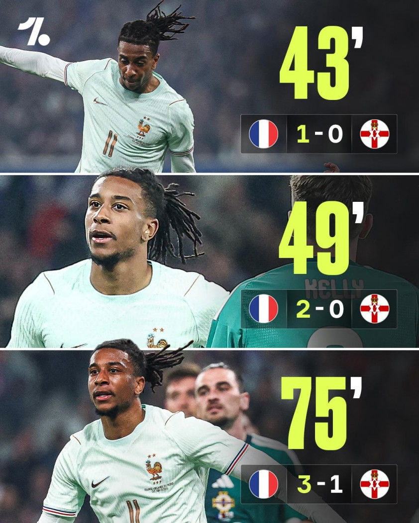 Pháp 3-1 Bắc Ireland - Olise lập hat-trick Pháp 3-1 Bắc Ireland - Olise lập hat-trick